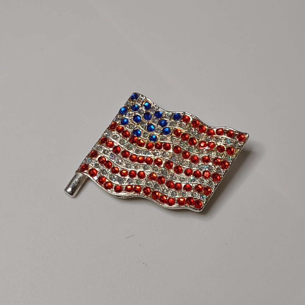 American Flag Brooch